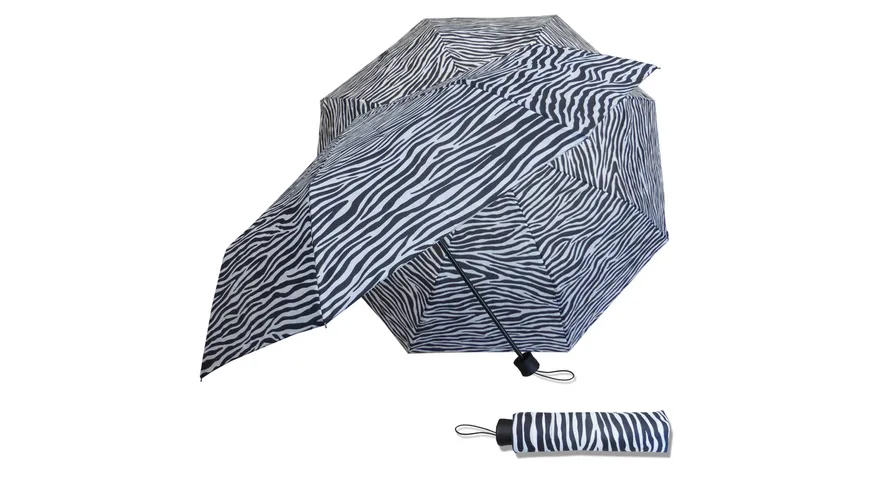Cabrio Regenschirm Supermini schwarz, weiß