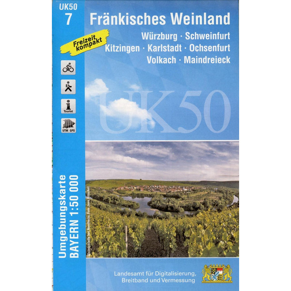 Fränkisches Weinland 1 : 50 000 (UK 50-7) - Wanderkarte