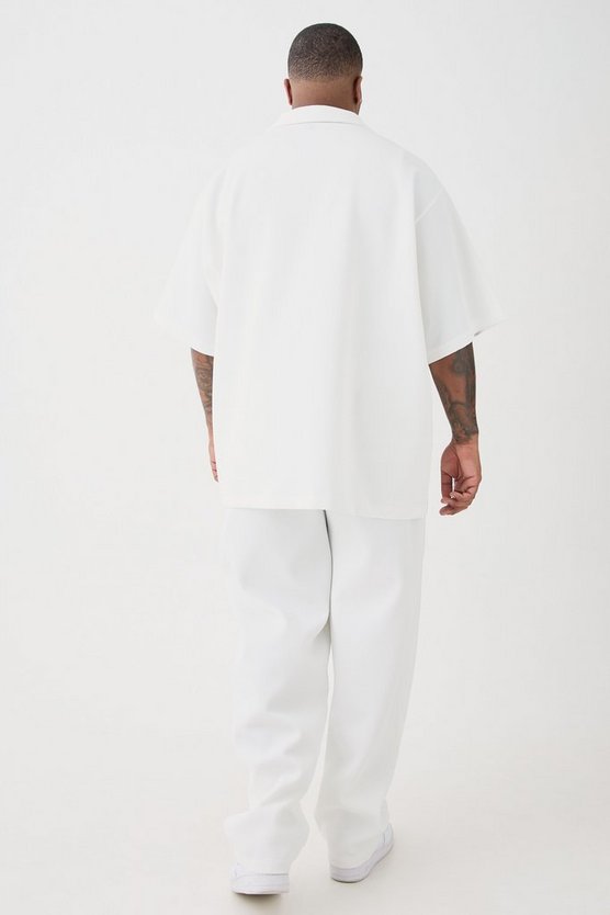Plus kurzärmliges Oversize Hemd