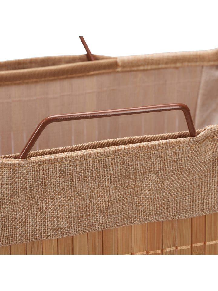 relaxdays Wäschekorb in Natur - (B)38 x (H)61 x (T)22 cm günstig kaufen onesize