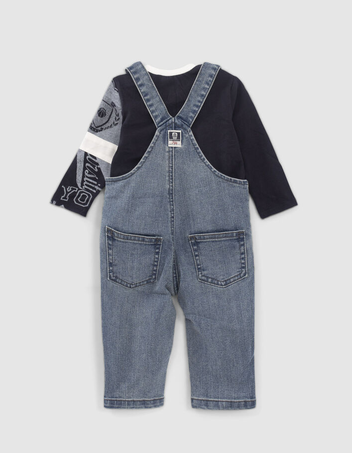 Ensemble salopette en jean et tee-shirt bébé garçon