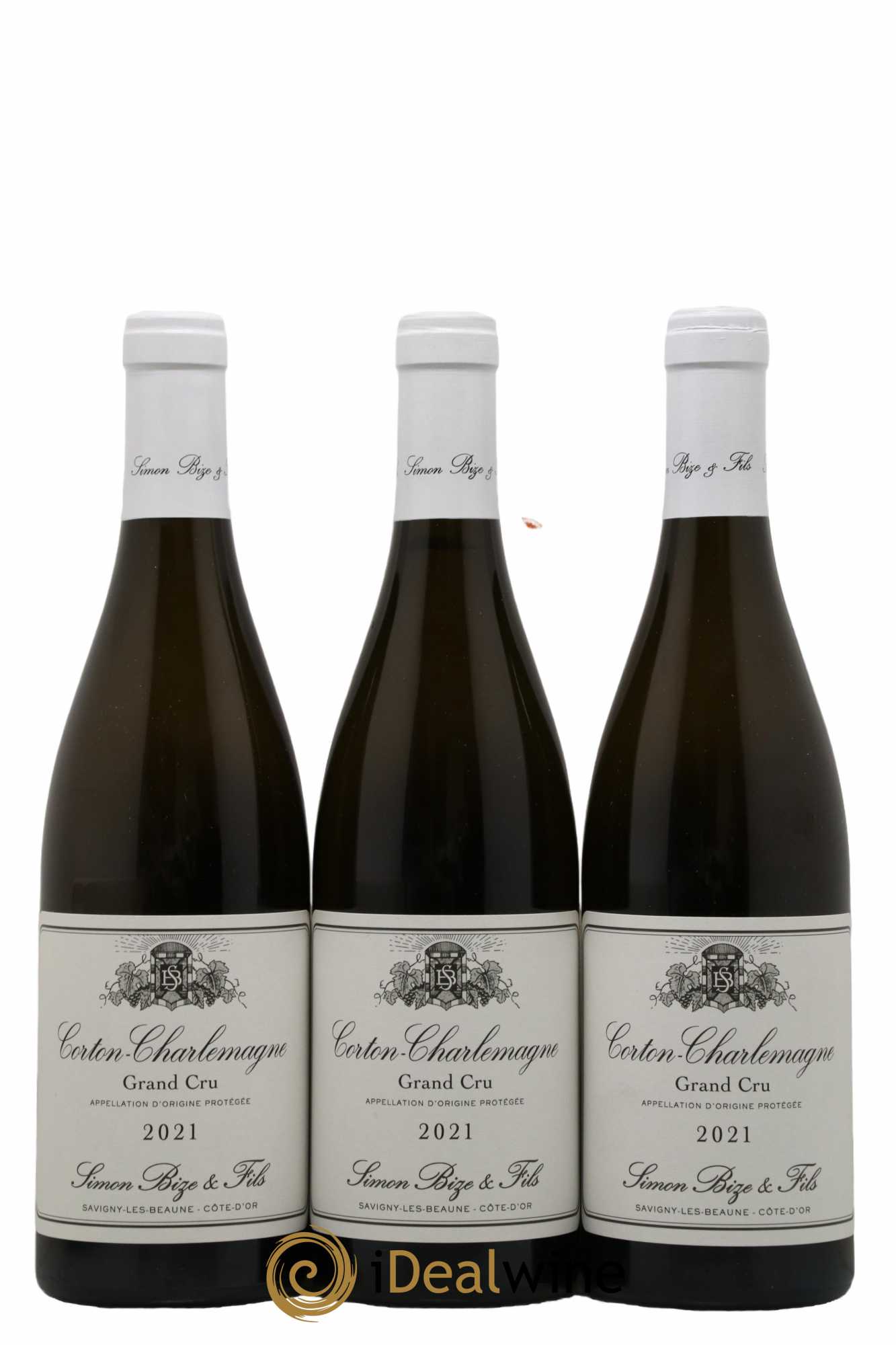 Corton-Charlemagne Grand Cru Simon Bize & Fils  2021 - Lot de 3 Bouteilles