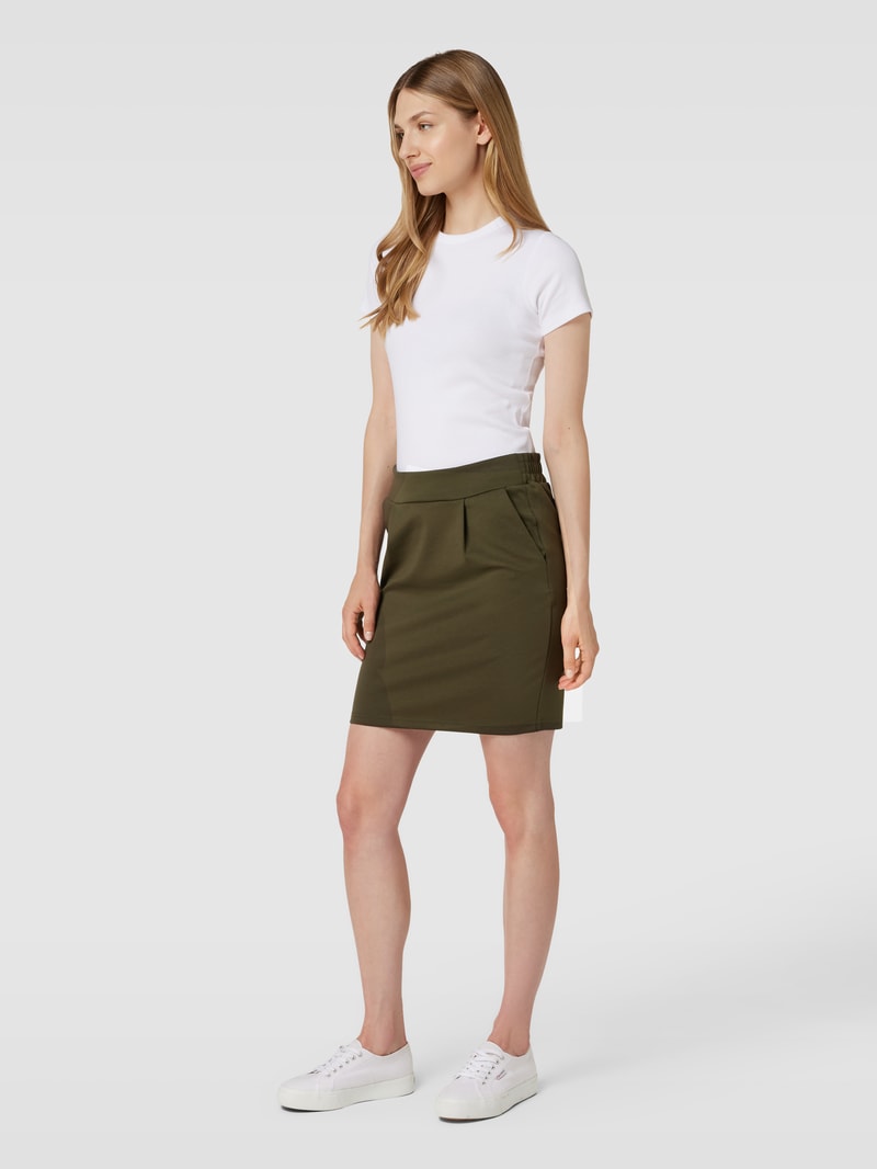 Minirock mit elastischem Bund Modell 'Kate' in khaki