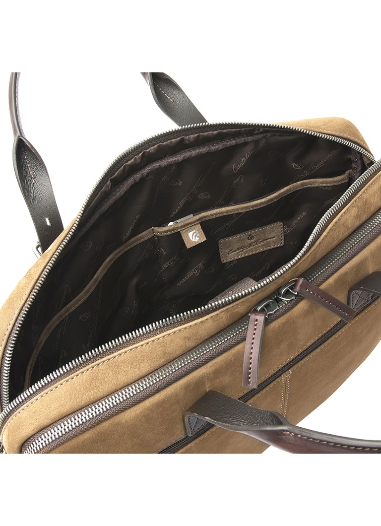 Castelijn & Beerens Nubuck klēpjdatora soma ar 15 collu klēpjdatora nodalījumu