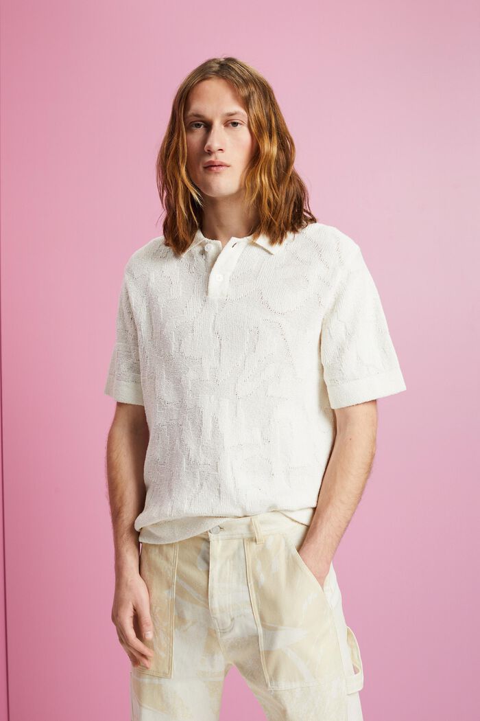 Poloshirt aus Bouclé