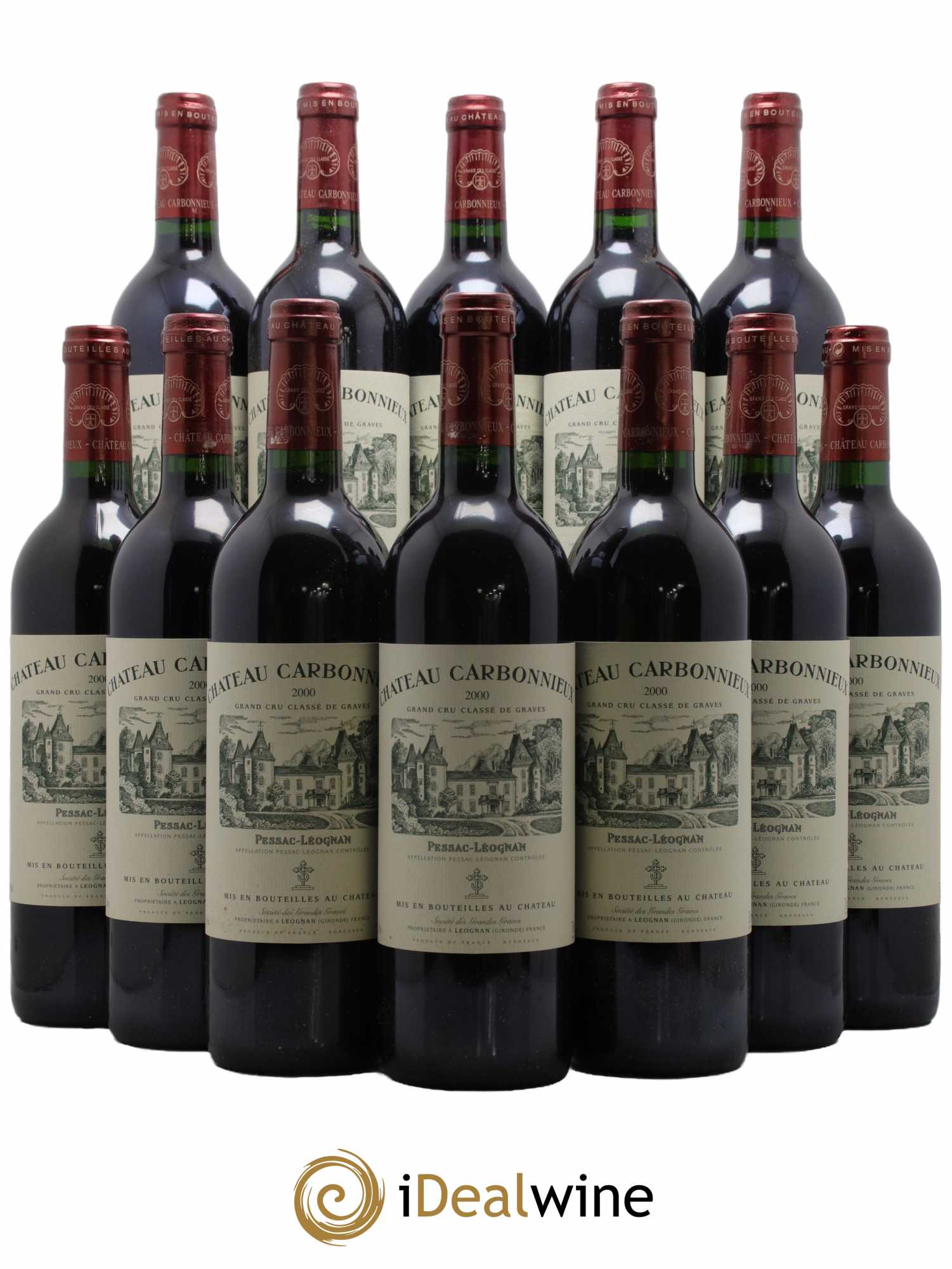 Château Carbonnieux Cru Classé de Graves  2000 - Lot de 12 Bouteilles