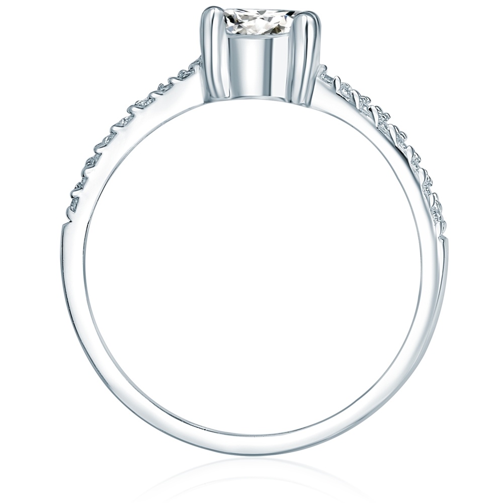 Trilani Bague en argent Argent sterling Oxyde de zirconium (CZ) en Argent Bague