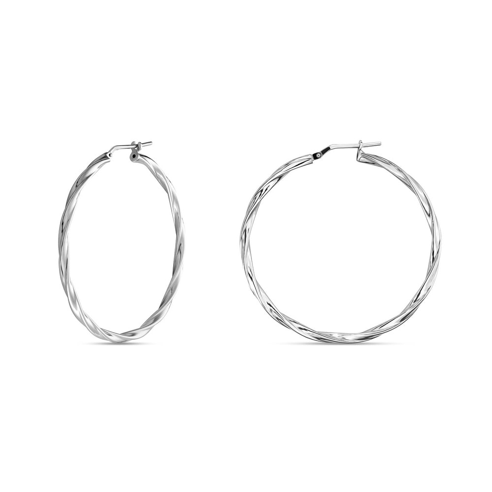 FAVS Créoles 925 Argent Boucles d'oreilles