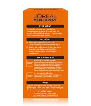 L'Oréal Men Expert Magnesium Defense 24H sensitive Feuchtigkeitspflege Gesichtscreme-50 ml