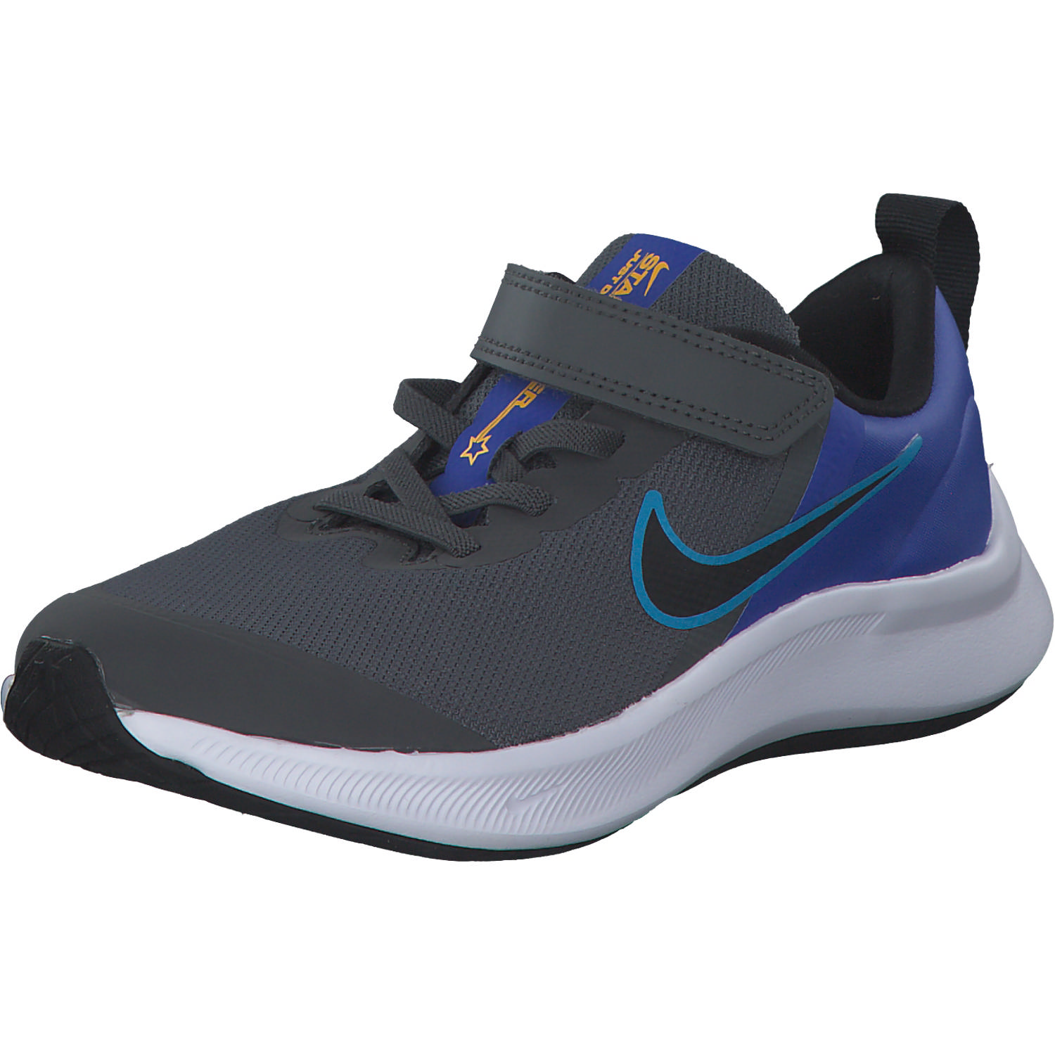 Nike Star Runner 3 DA2777 M, Sneakers Low, Kinder, iron grey/black-blue lighting