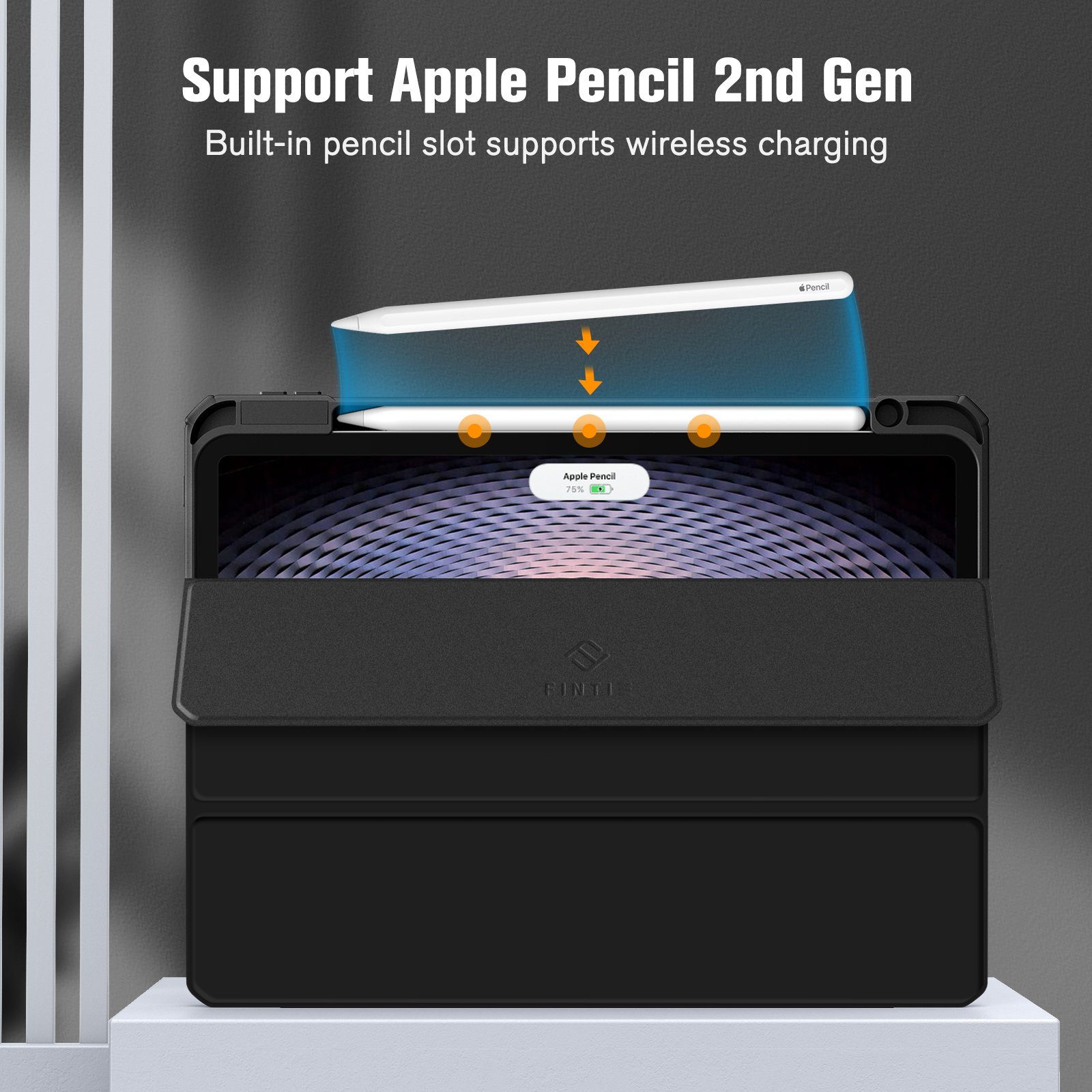 Fintie Tablet-Hülle Hybrid Hülle für iPad Pro 11 2022/2021/2020/2018 (4./3./2./1. Gen), mit Stifthalter, Hülle mit transparenter Hartschale auf Rückseite