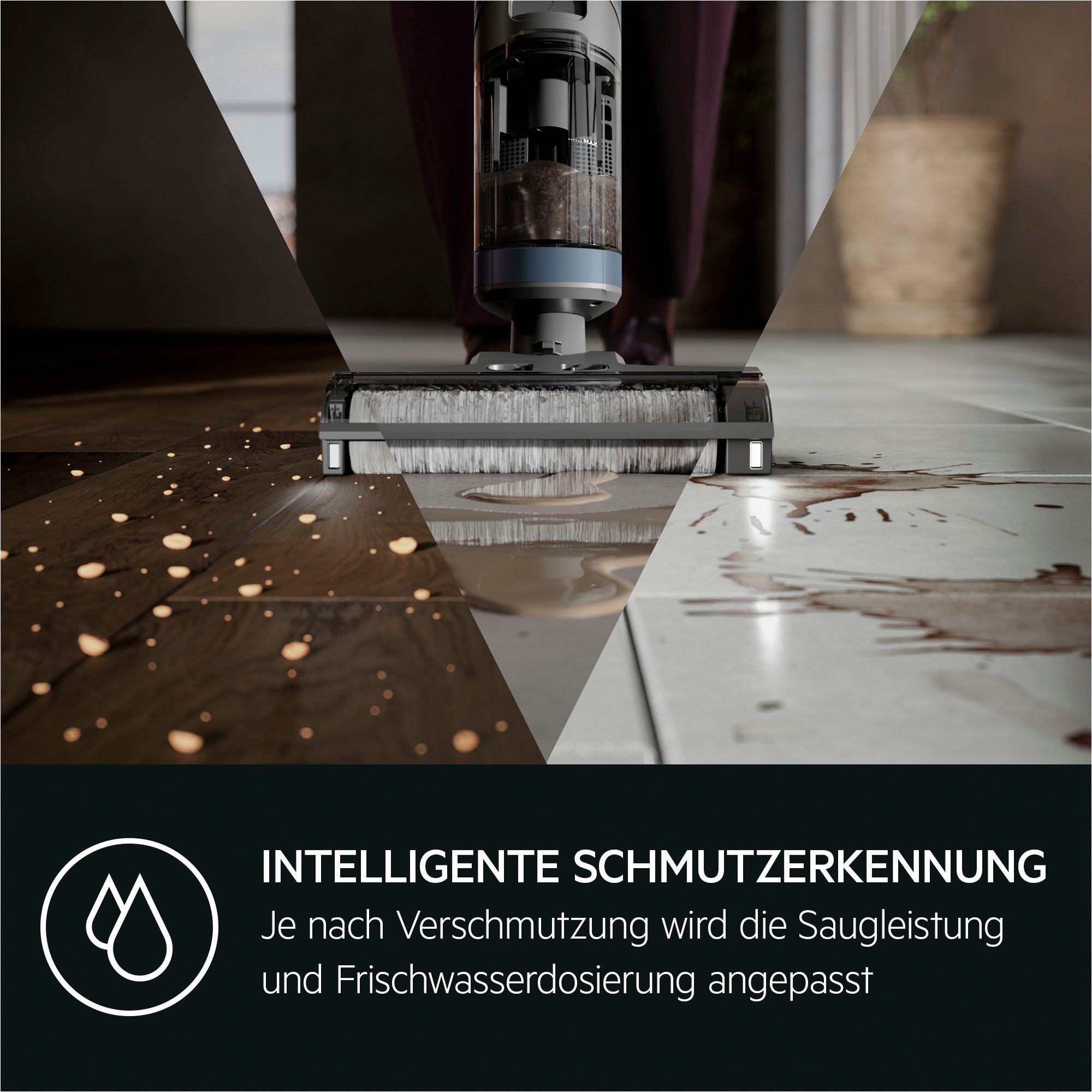 AEG Nass-Trocken-Akkusauger ULTIMATE 8000 WET&DRY (AW81U3DB), 86,4 W, beutellos, mit Wischfunktion, wet&dry, kabellos, beutellos, Selbstreinigung