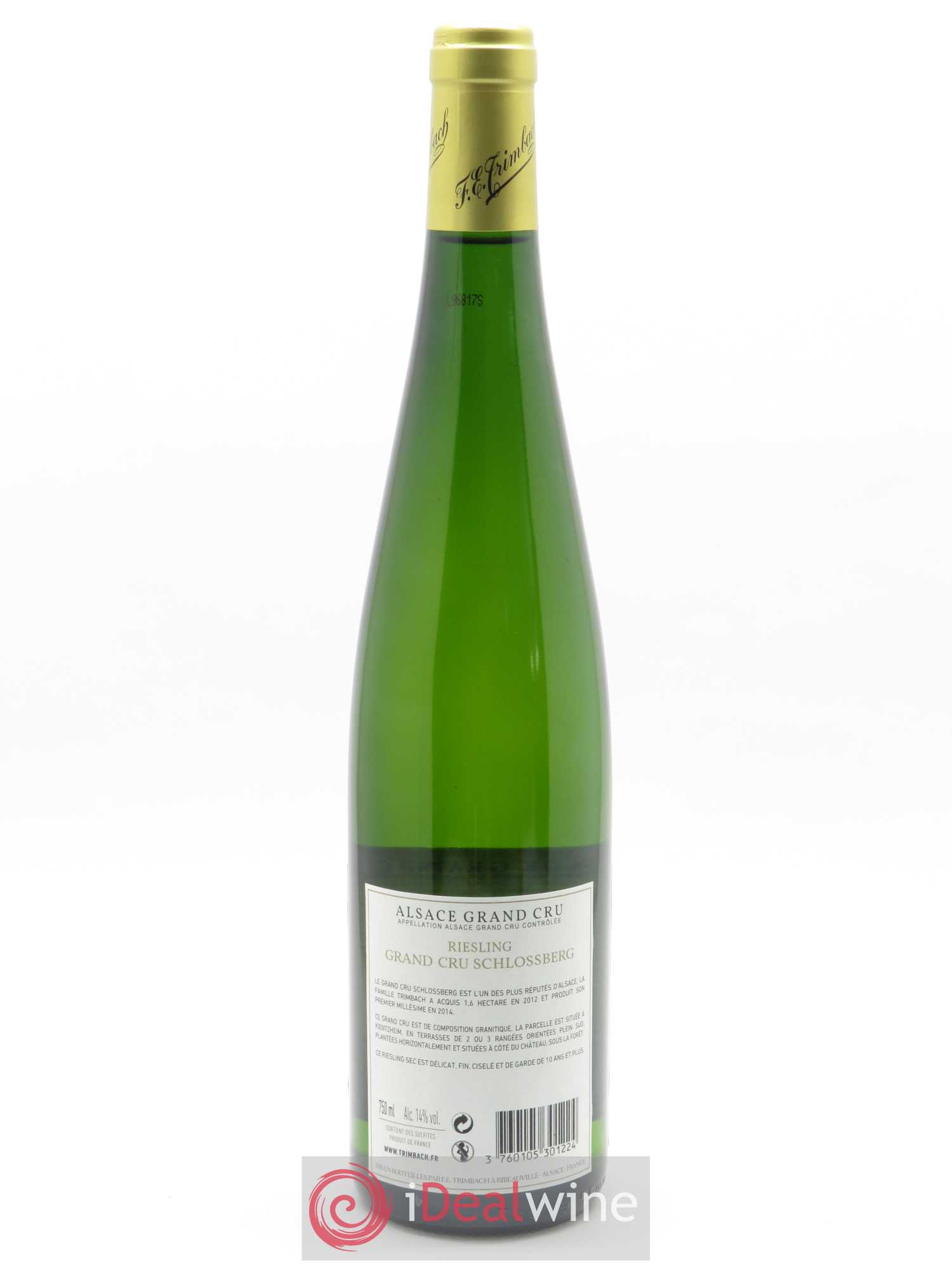Riesling Grand Cru Schlossberg Trimbach (Domaine)  2018 - Lot de 1 Bouteille