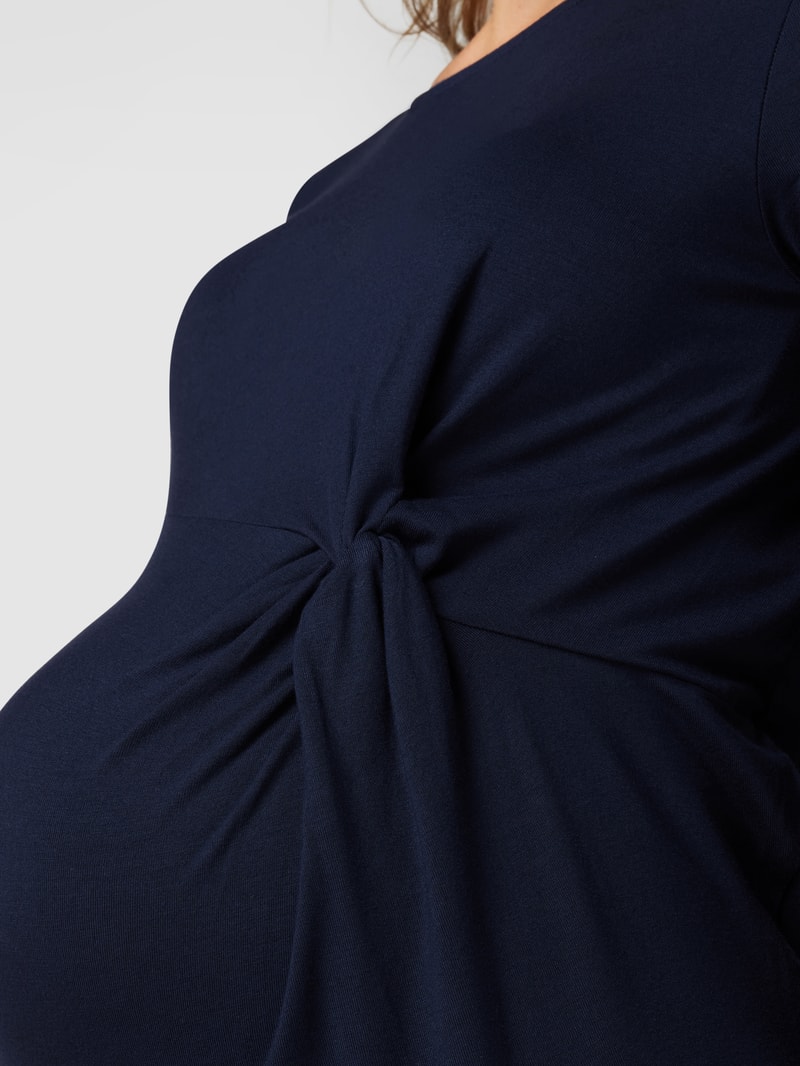Umstands-Longsleeve mit Drapierung in marineblau