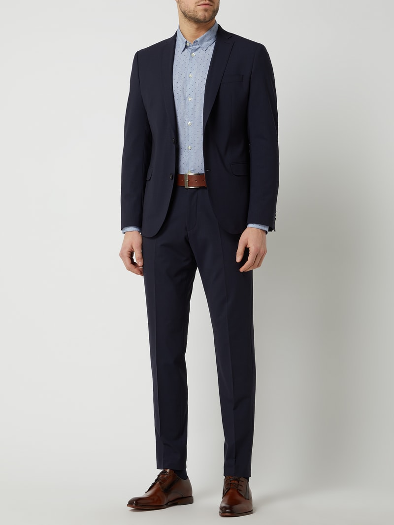 Anzughose mit Stretch-Anteil in marineblau