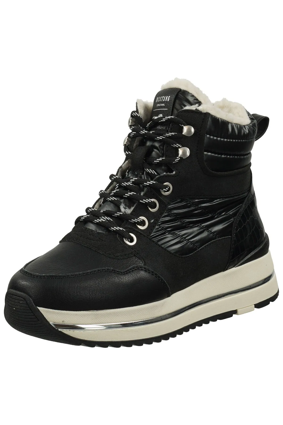Mustang  Stiefelette - Schwarz - Flacher Absatz
