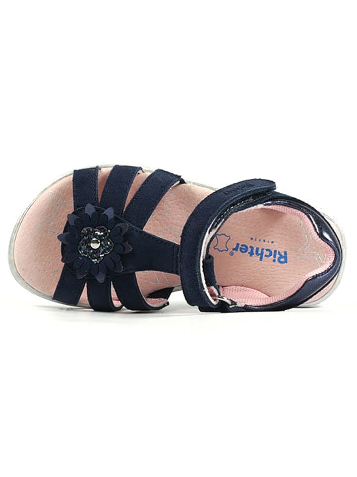 Richter Shoes Leder-Sandalen in Dunkelblau günstig kaufen 29