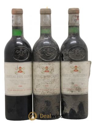 Château Pape Clément Cru Classé de Graves  1986 - Lot de 3 Bouteilles