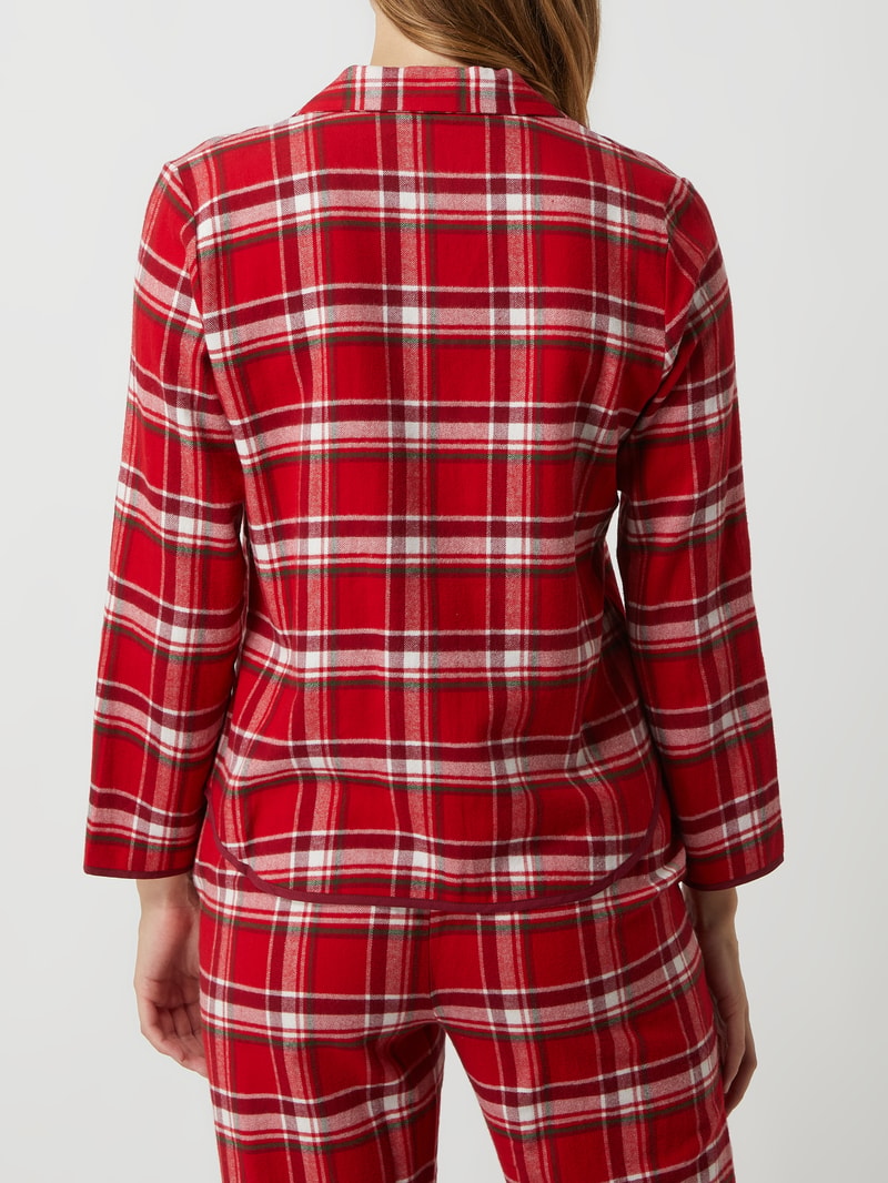 Pyjama-Oberteil aus Flanell Modell 'Robyn' in rot