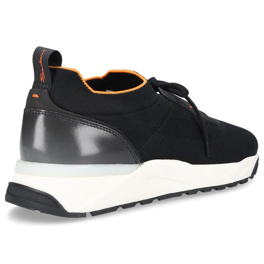 Santoni - Sneaker low Slip-ons MBIO21 Textil Stretch - schwarz