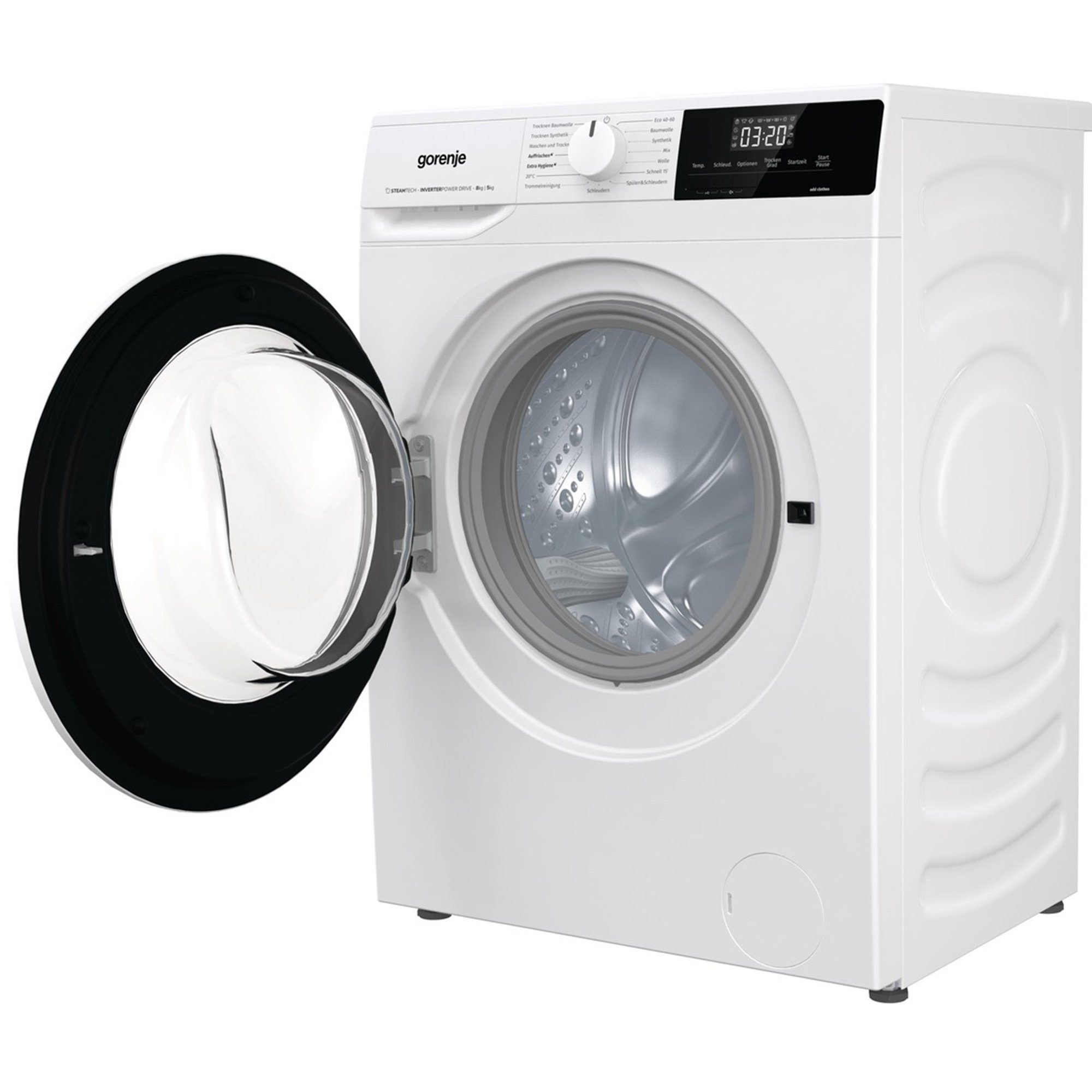 GORENJE Waschtrockner W3D2A854ADPS/DE, 8,00 kg, 5,00 kg, 1400 U/min, 15 Programme, AquaStop, Kindersicherung