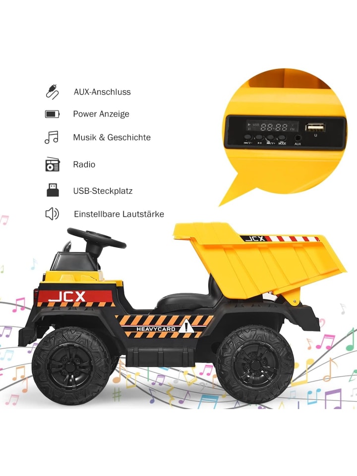 COSTWAY 12V Traktor von 3-8 Jahren in Gelb günstig kaufen 102 cm