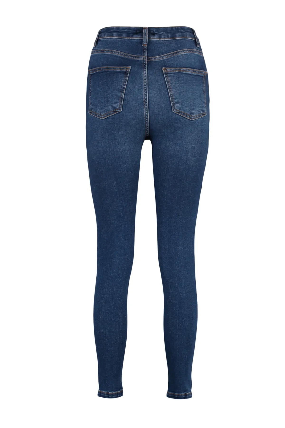 Trendyol Collection  Blaue Skinny Jeans mit hoher Taille TWOAW22JE0366
