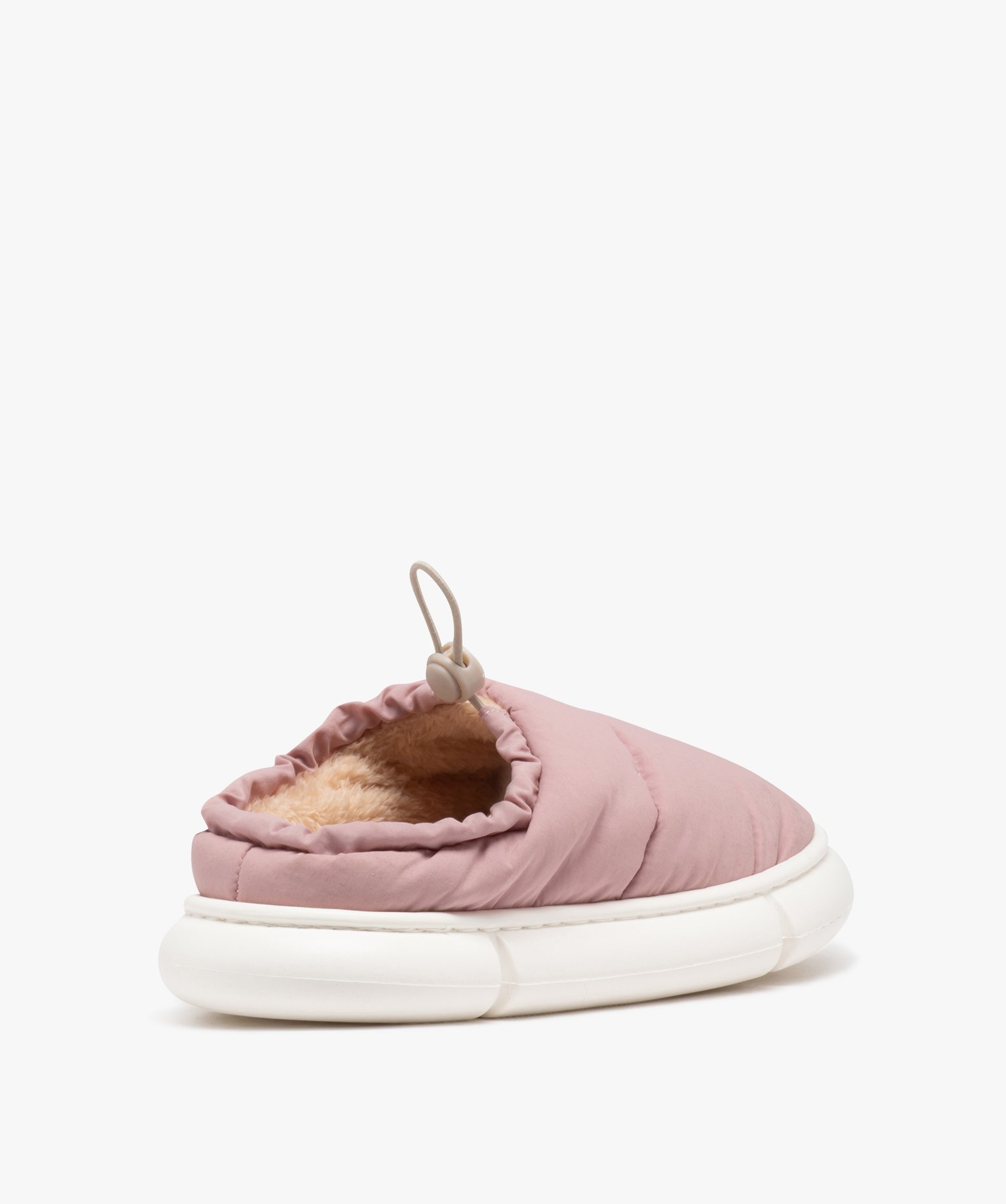Chaussons femme mules unies parachute à effet matelassé et... rose | GEMO