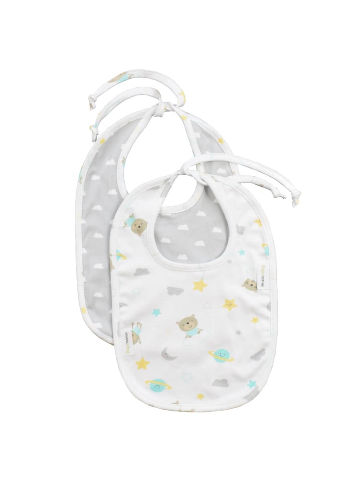 SlumberOrganix Bio Lätzchen 2er-Pack in Grau günstig kaufen onesize