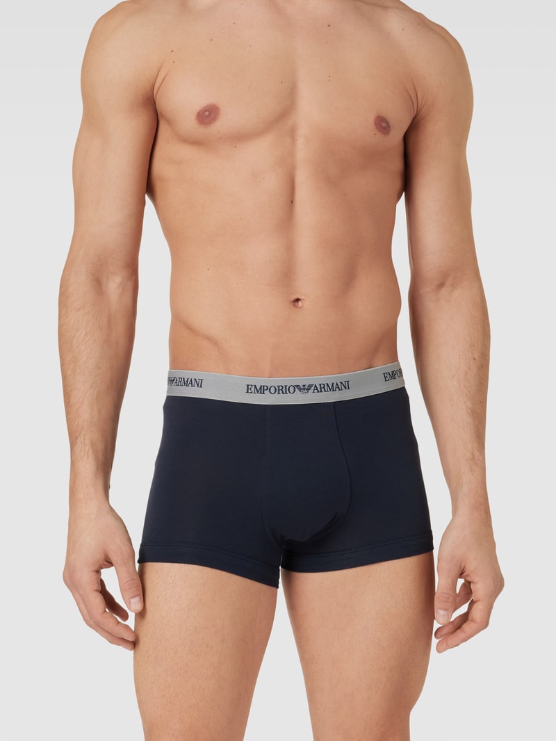 Hipster mit elastischem Logo-Bund in blau