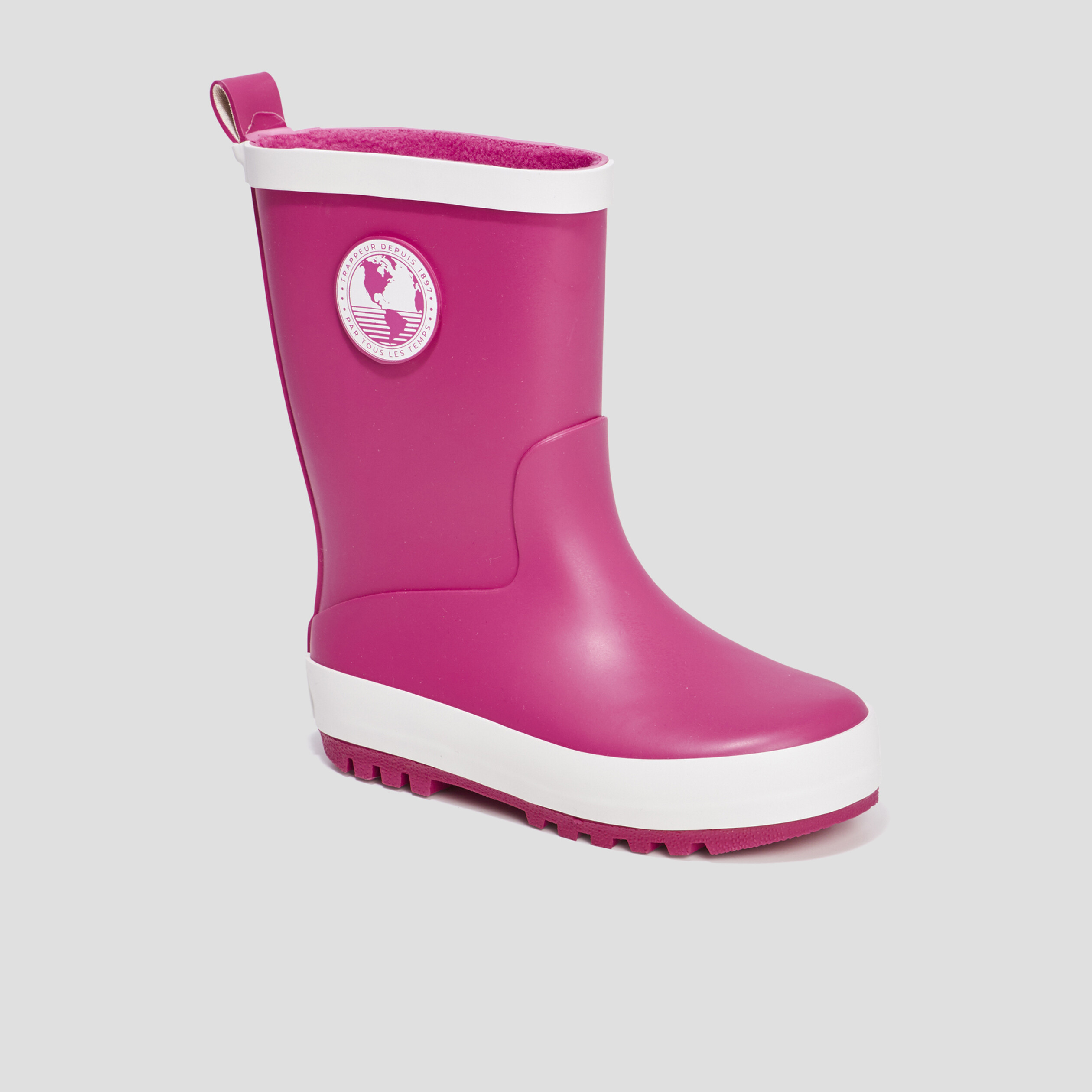 Bottes de pluie Trappeur rose fille | La Halle