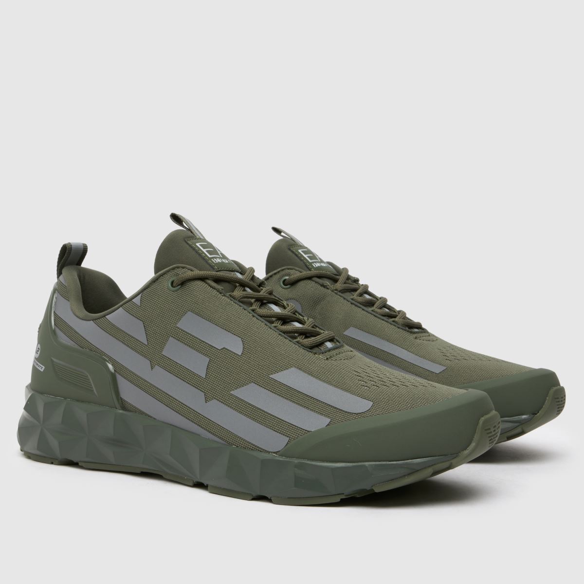 EA7 Emporio Armani – Kombat-sneakers i kakifärg
