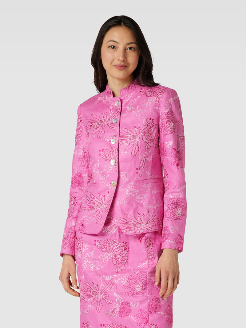 Blazer mit Allover-Muster in pink
