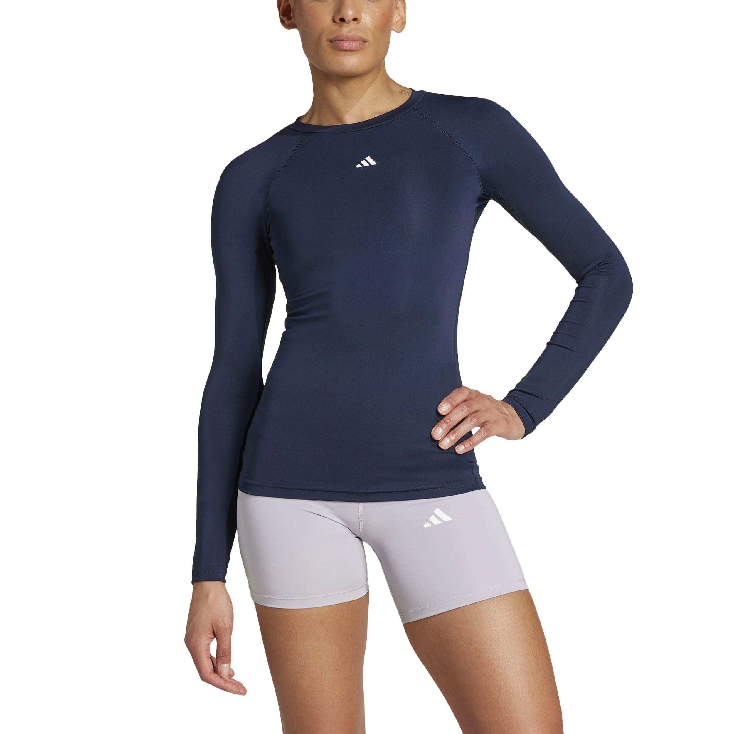 Tech-Fit Longsleeve Damen - Dunkelblau