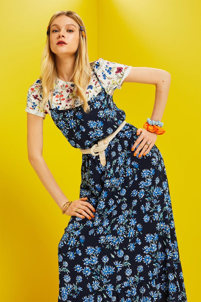 Gemustertes Maxikleid, LENZING™ ECOVERO™