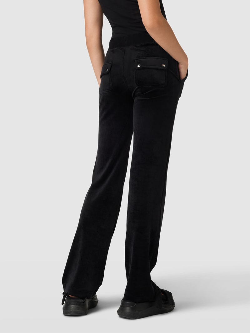 Sweathose mit Label-Detail Modell 'RAY' in schwarz