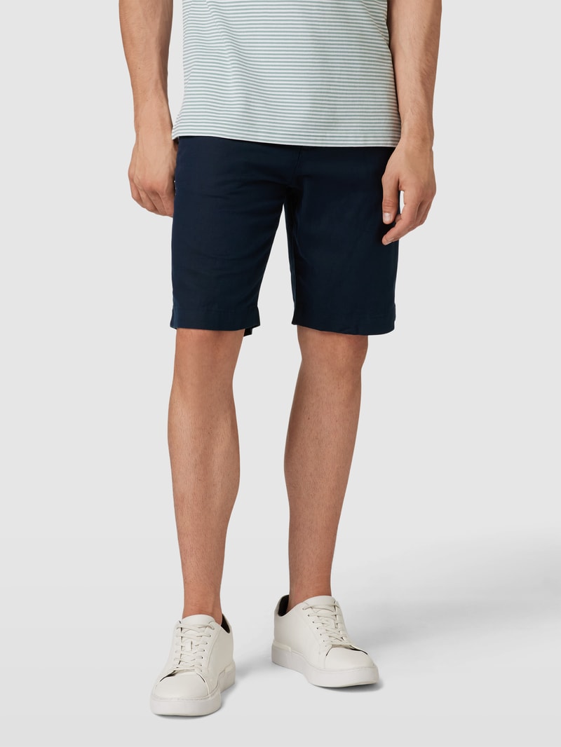 Chino-Shorts mit französischen Eingrifftaschen in marineblau