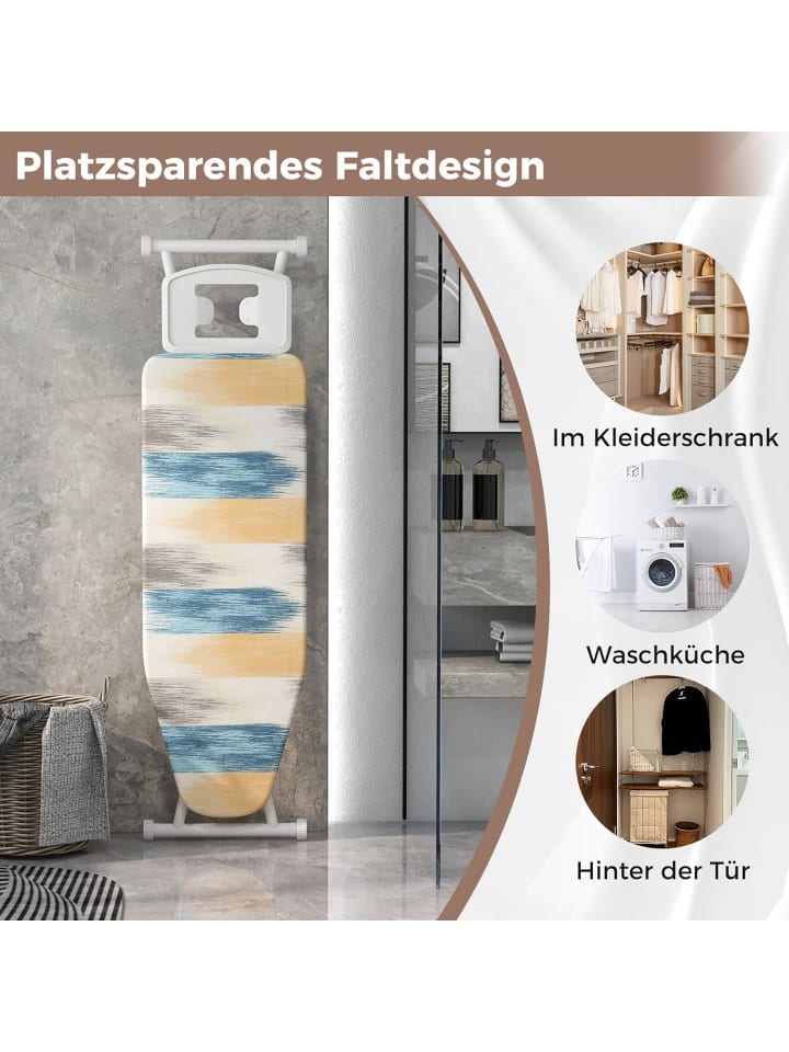 COSTWAY Bügelbrett klappbar mit Eisenablage in Gelb günstig kaufen onesize