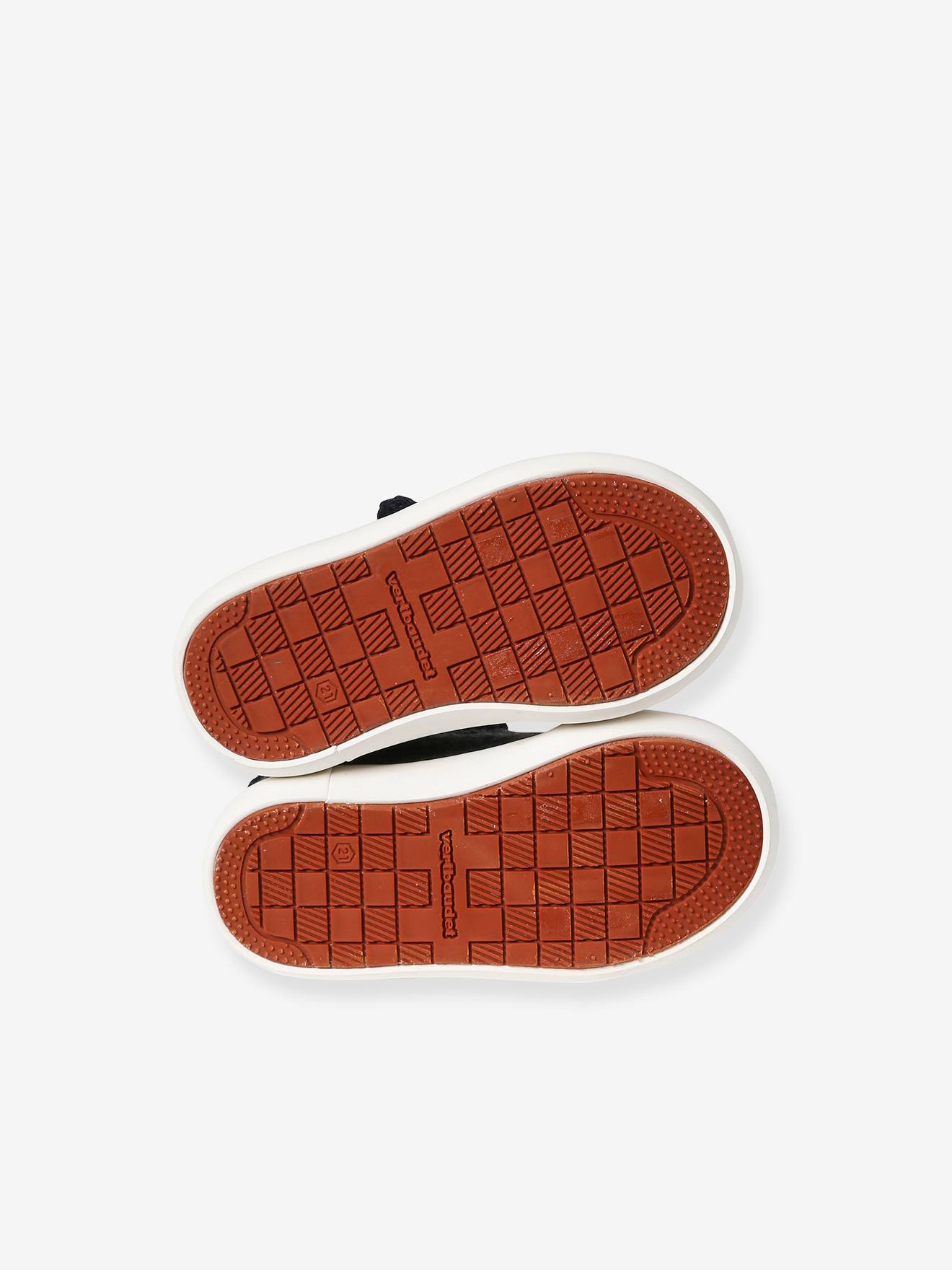 Vertbaudet Baby Stoff-Sneakers mit Klettverschluss - blau kariert