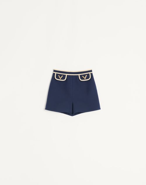 Shorts de crepe de alta costura