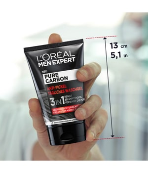 L'Oréal Men Expert Pure Carbon Anti-Pickel Tägliches Waschgel für jugendliche Männerhaut Reinigungsgel-100 ml