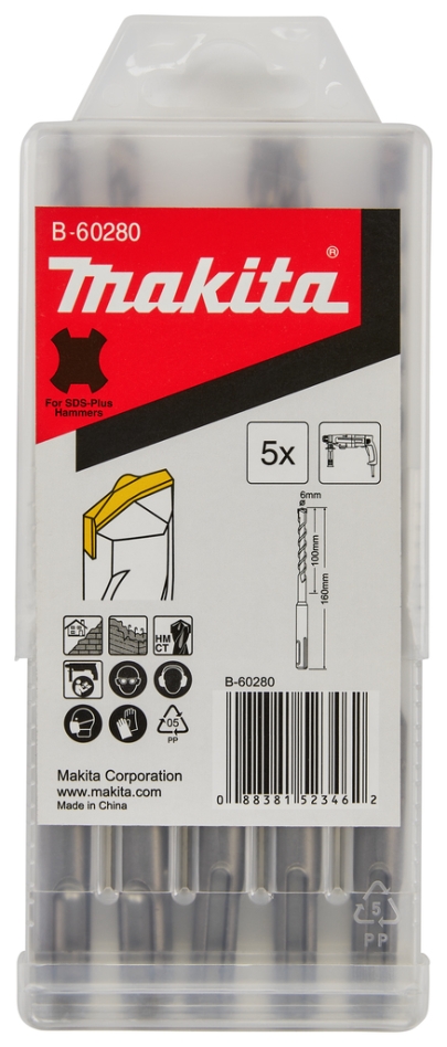 Makita dodatki B-60280 B2S: Sveder za beton SDS-Plus 6x160 mm