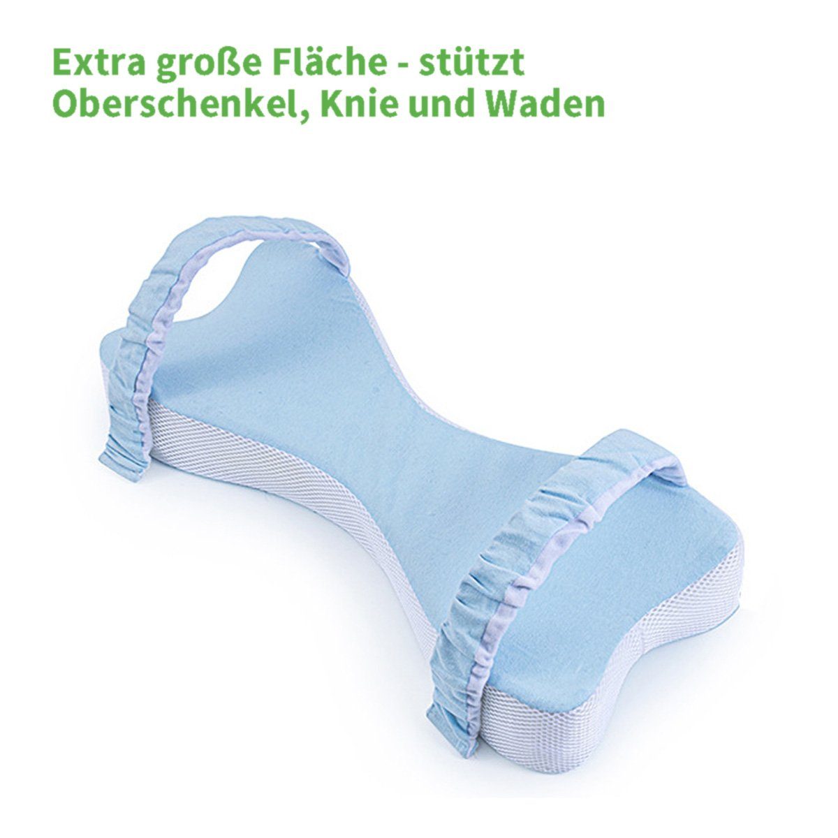 götäzer Kniekissen Beine aus Memory-Schaum 53×23×8cm, Multifunktionales Kniekissen mit doppeltem Verwendungszweck