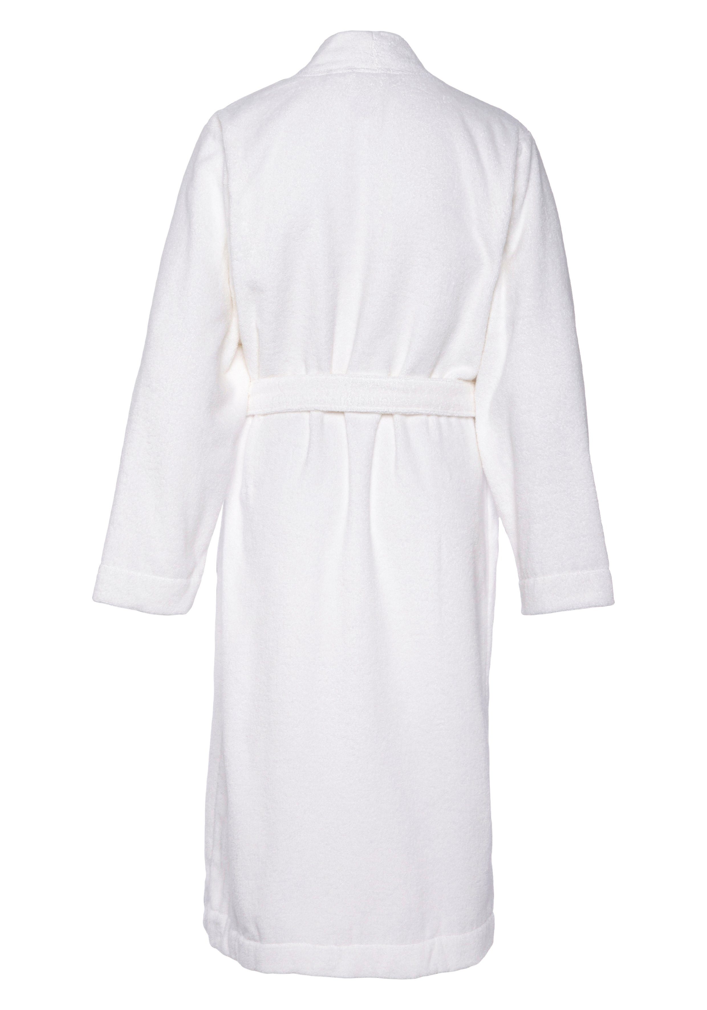 HUGO Bademantel Terry Gown, Midilänge, Baumwolle, mit Bindegürtel