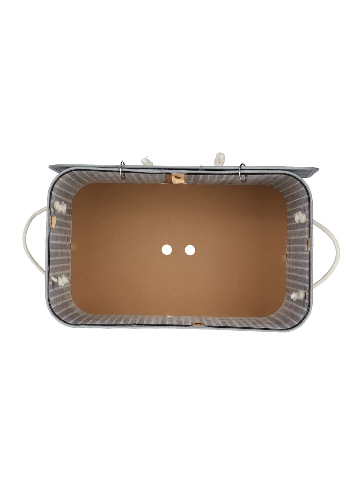 relaxdays Wäschekorb in Grau - (B)55 x (H)63 x (T)35 cm günstig kaufen onesize