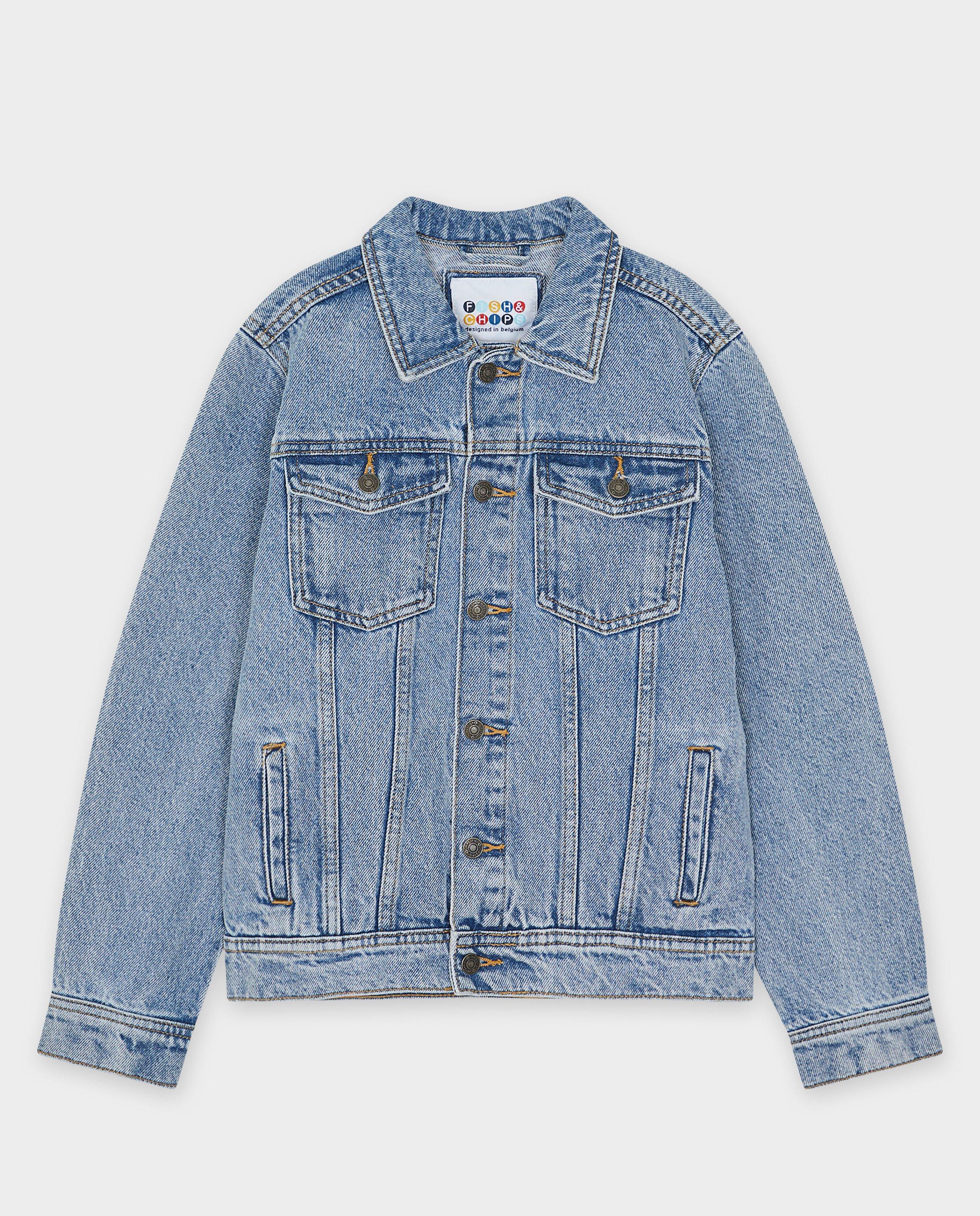 Vestă din denim Fish & Chips Blue, albastru deschis