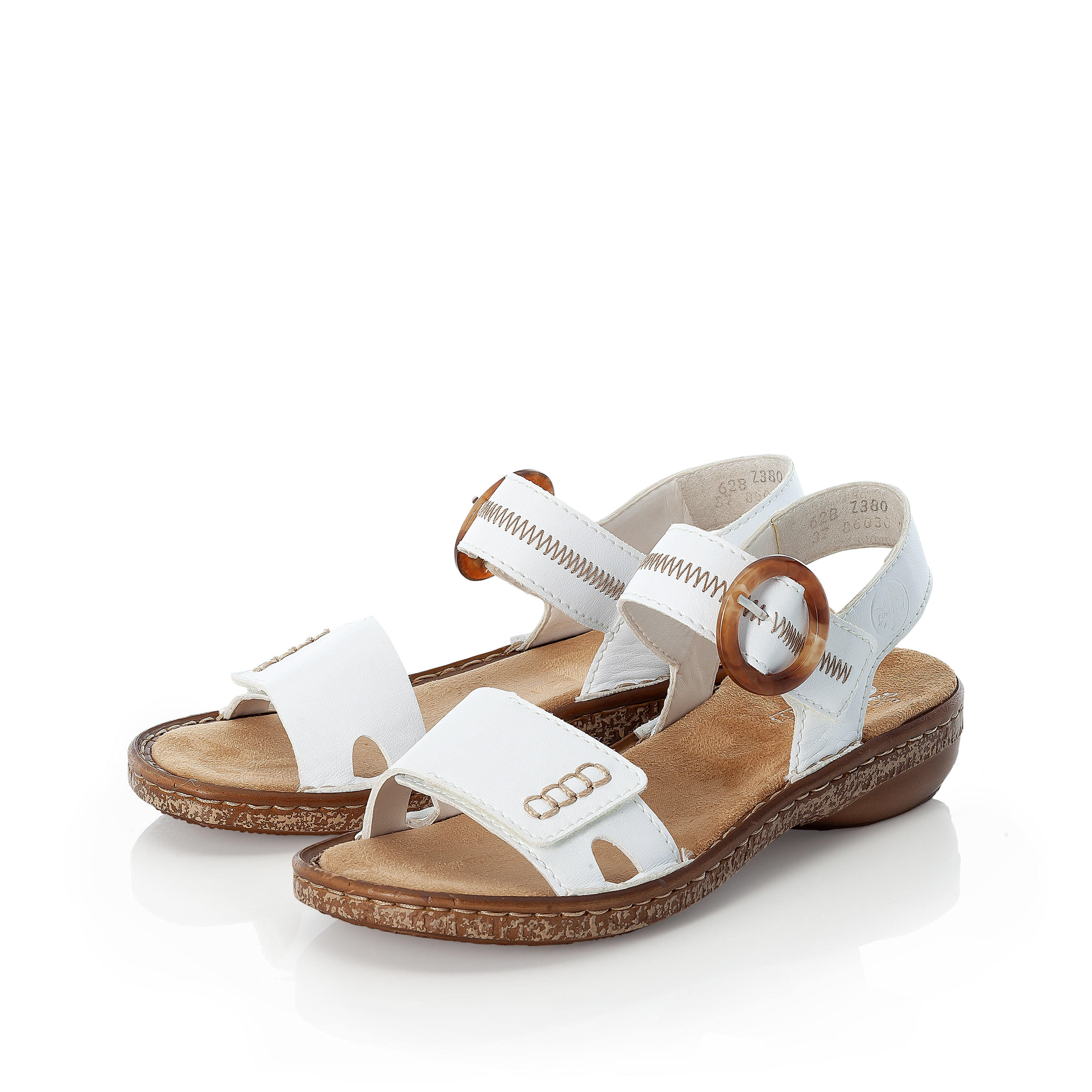 Rieker Damen Riemchensandalen reinweiß