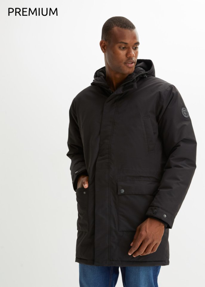 Essential-Hybrid-Thermo-Parka mit recycelter Daune, innen gesteppt