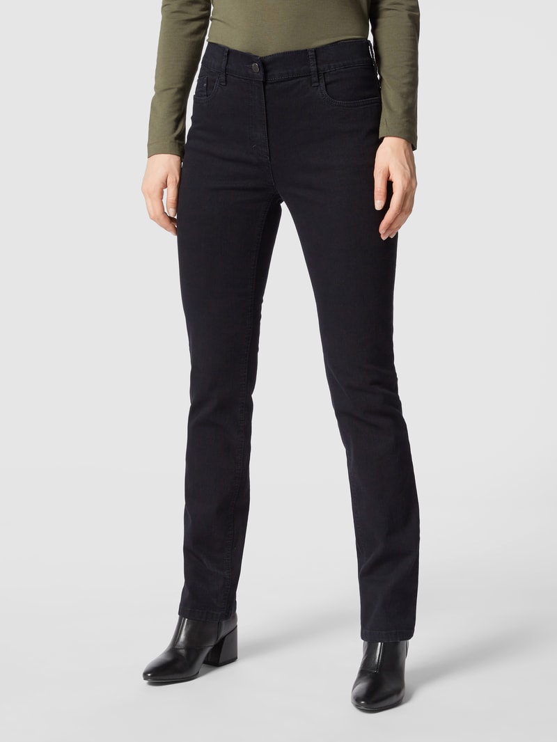Rinsed Washed Comfort S Fit Jeans Modell CARLA in schwarz