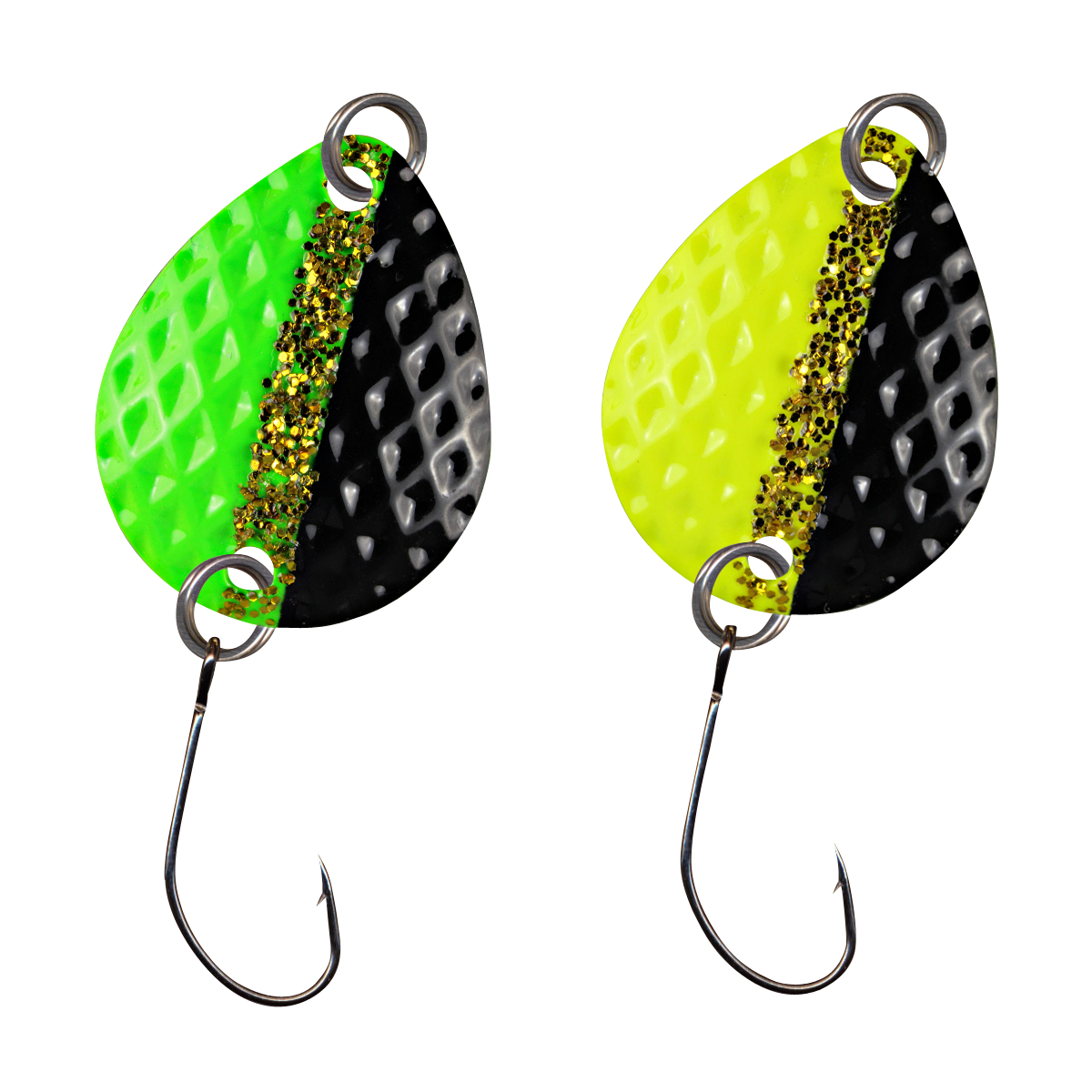 FTM Trout Spoon Bilg (1,7 g, Grün-Schwarz/Gelb-Schwarz)